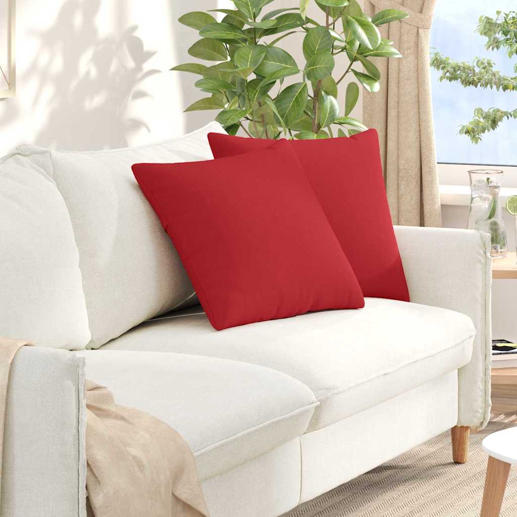 Sofa Kussens 2 pcs Rood 50 x 50 cm Stof is nu te koop bij PeponiXL, paradijselijk wonen!