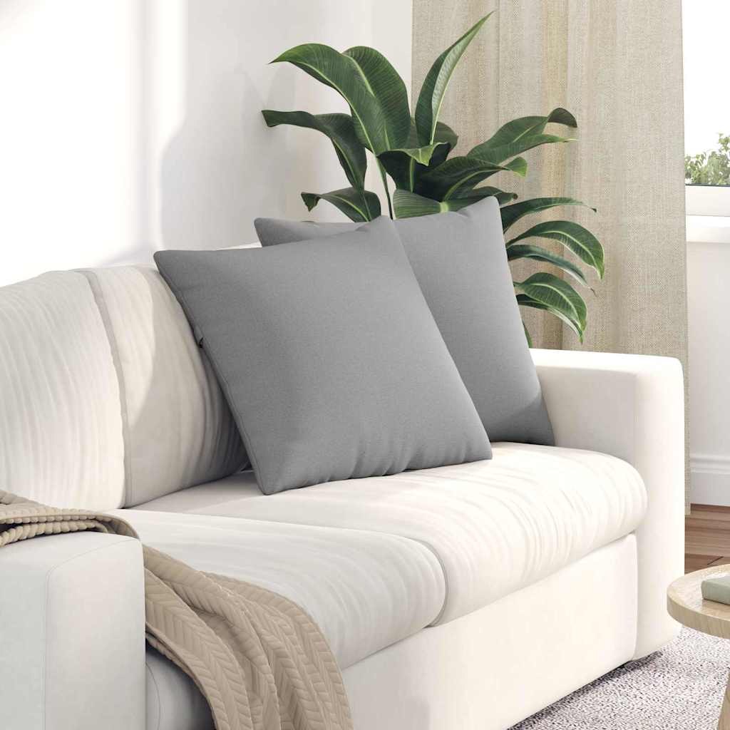 Sofa Kussens 2 pcs Wolkengrijs 50 x 50 cm Stof is nu te koop bij PeponiXL, paradijselijk wonen!