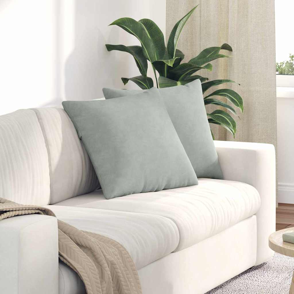 Sofa Kussens 2 stuks Lichtgrijs 50 x 50 cm Cordstof is nu te koop bij PeponiXL, paradijselijk wonen!