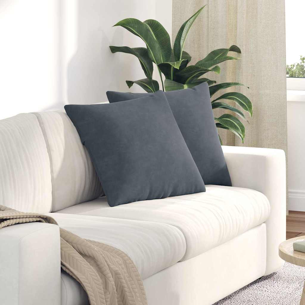 Sofa Kussens 2 stuks Donkergrijs 50 x 50 cm Cordstof is nu te koop bij PeponiXL, paradijselijk wonen!