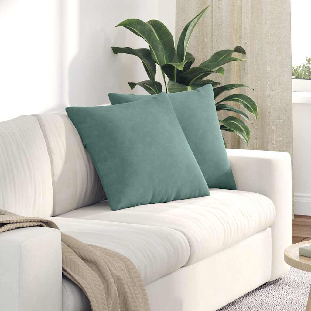 Sofa Kussens 2 stuks Zeegroen 50 x 50 cm Cordstof is nu te koop bij PeponiXL, paradijselijk wonen!