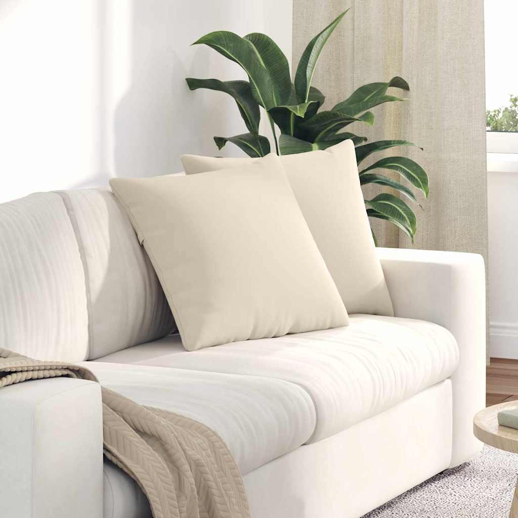 Sofa Kussens 2 stuks Beige 50 x 50 cm Stof is nu te koop bij PeponiXL, paradijselijk wonen!