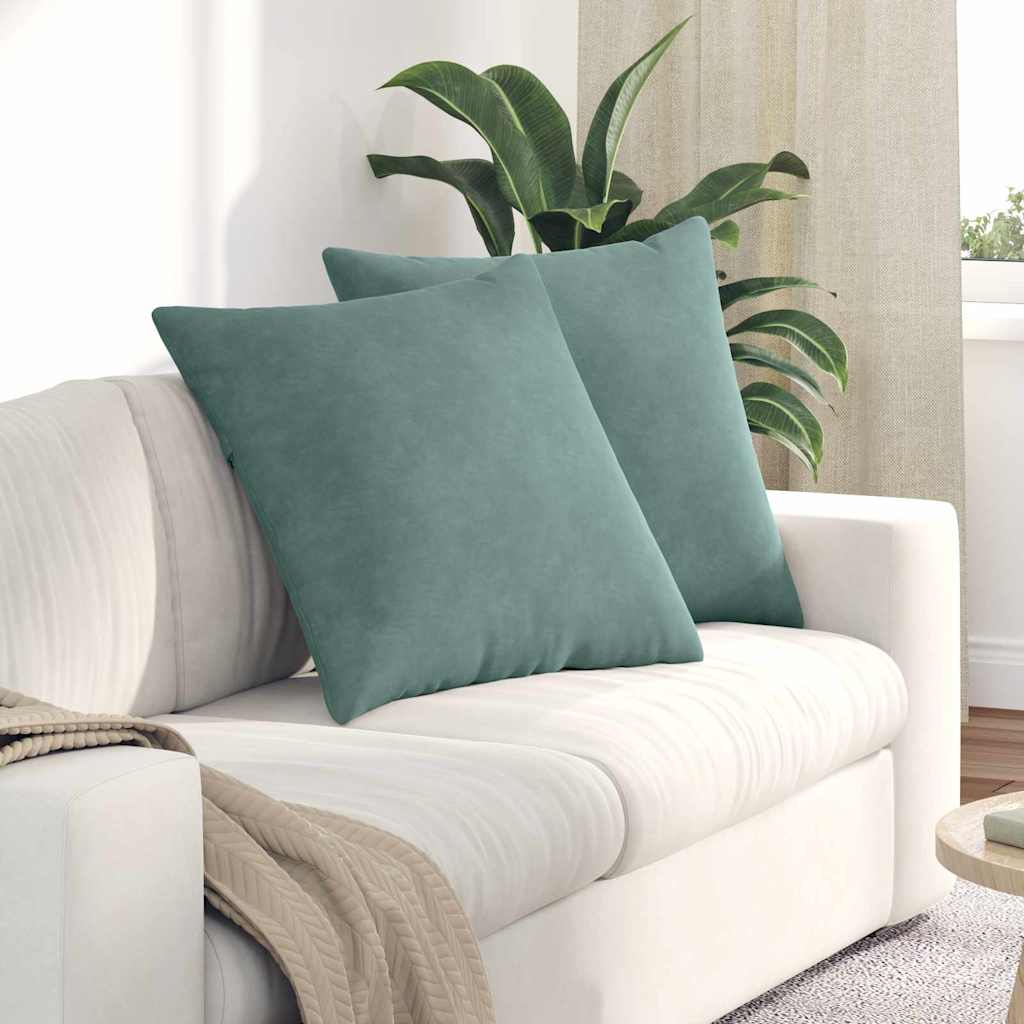 Sofa Kussens 2 stuks Zeegroen 60 x 60 cm Cordstof is nu te koop bij PeponiXL, paradijselijk wonen!