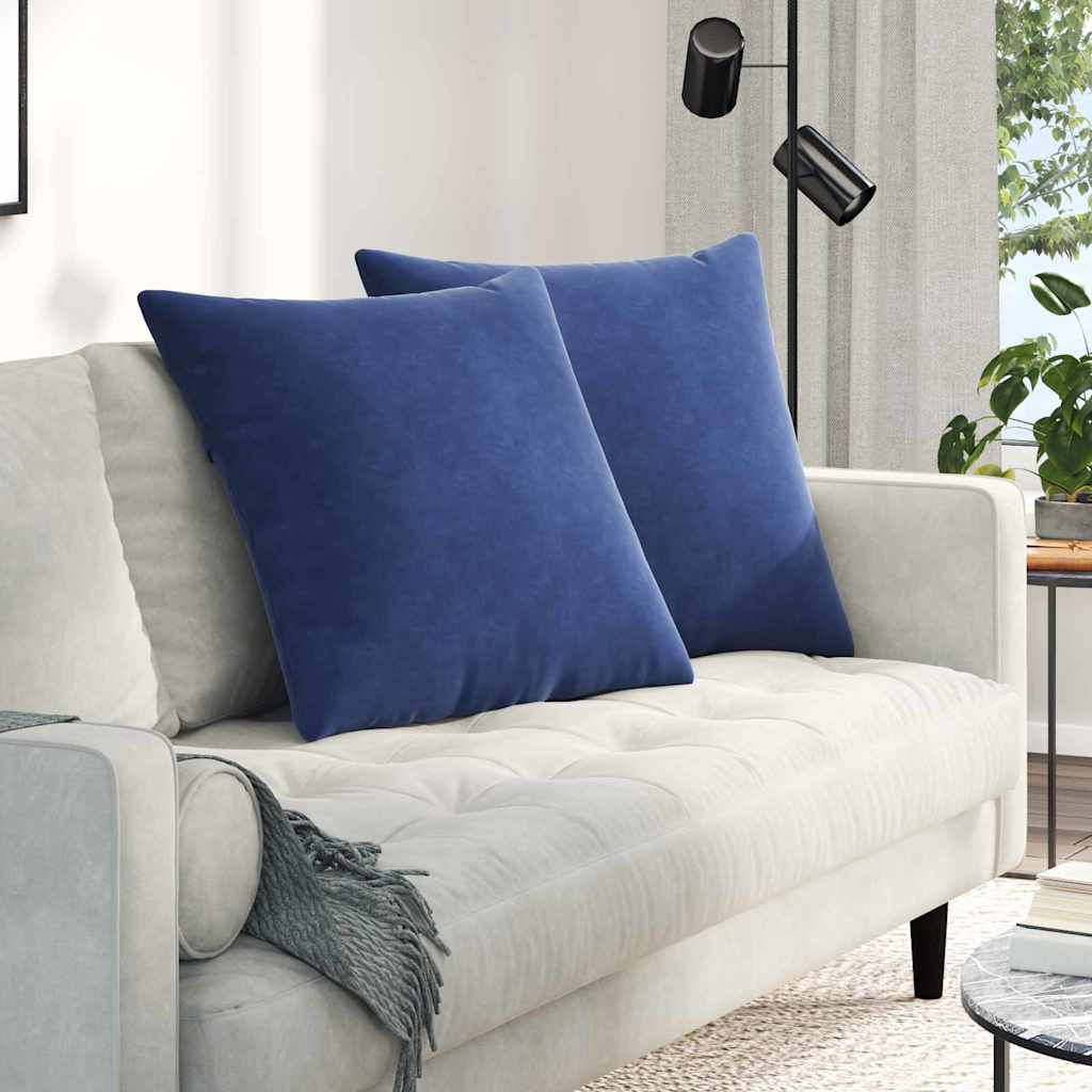 Sofa Kussens 2 stuks Politieblauw 60 x 60 cm Cordstof is nu te koop bij PeponiXL, paradijselijk wonen!