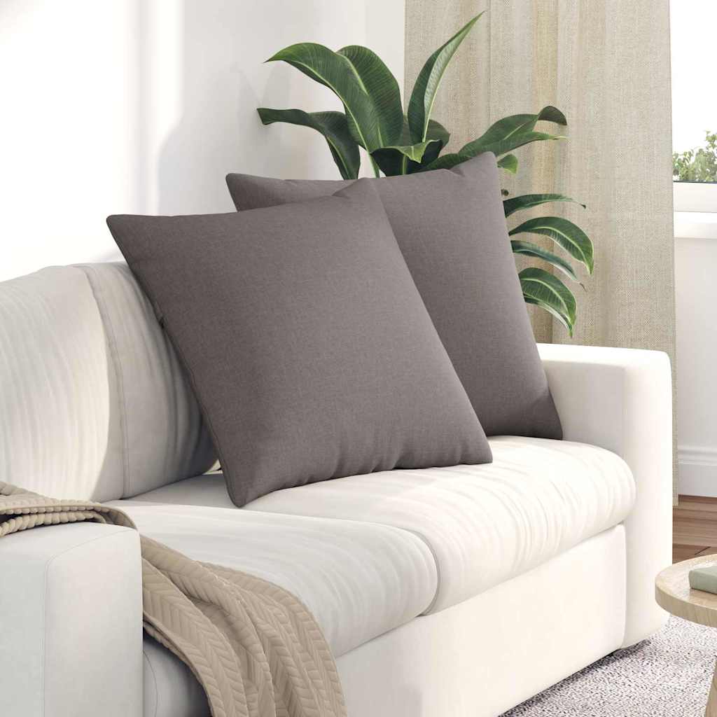 Sofa Kussens 2 pcs Taupe 80 x 80 cm Stof is nu te koop bij PeponiXL, paradijselijk wonen!