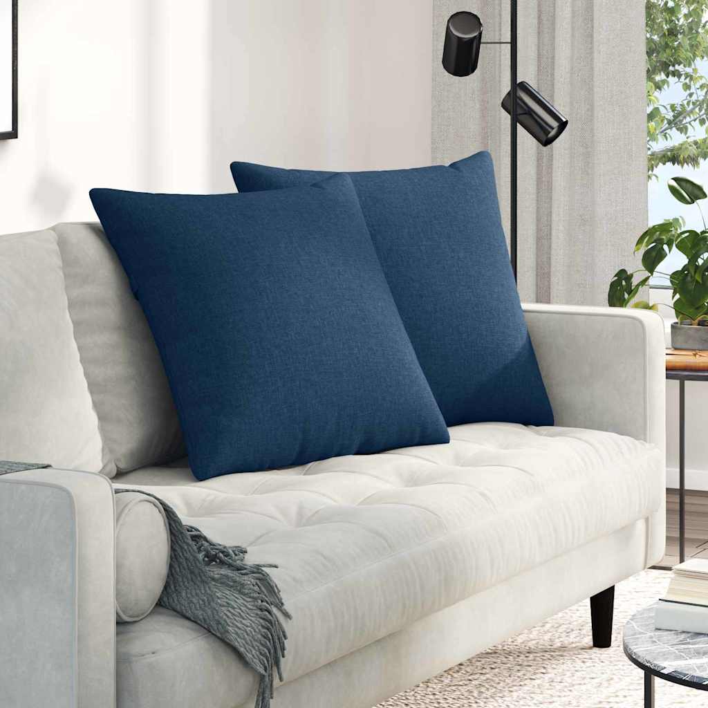 Sofa Kussens 2 pcs Blauw 80 x 80 cm Stof is nu te koop bij PeponiXL, paradijselijk wonen!