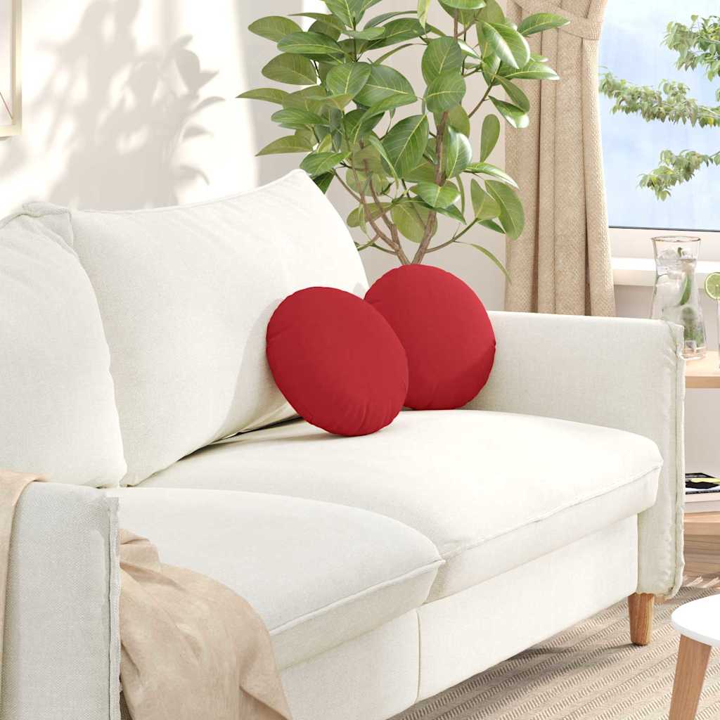 Zitkussens 2 pcs Rood Ø30 x 13 cm Stof is nu te koop bij PeponiXL, paradijselijk wonen!