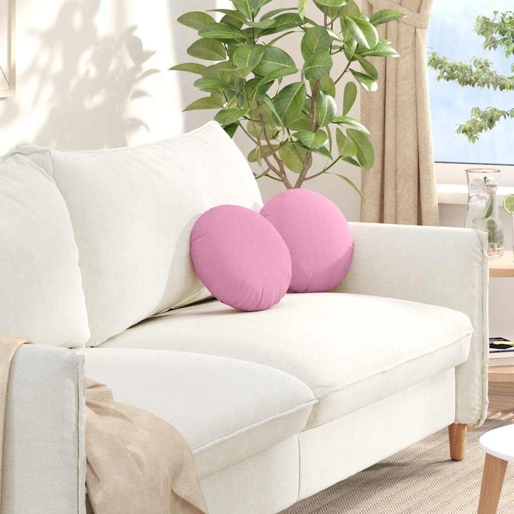 Zitkussens 2 pcs Roze Ø30 x 13 cm Stof is nu te koop bij PeponiXL, paradijselijk wonen!