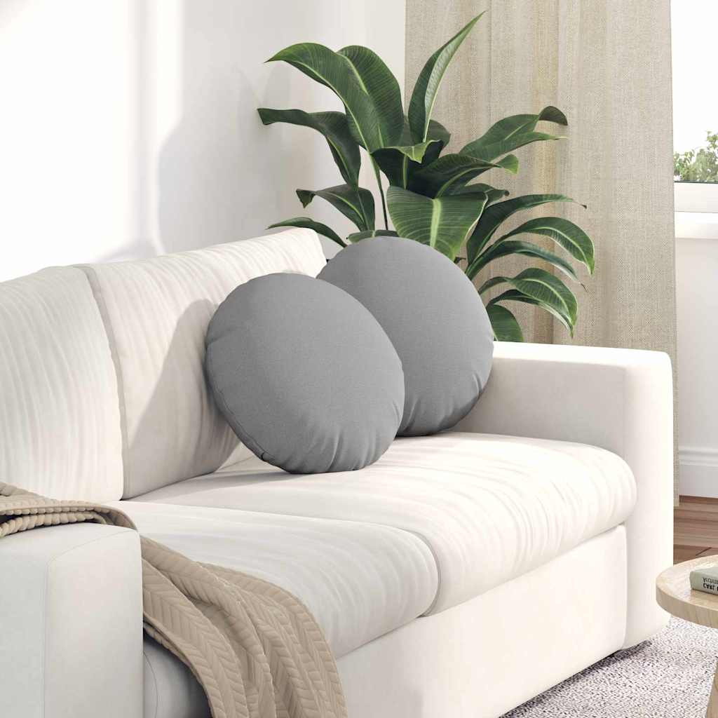 Zitkussens 2 pcs Wolkengrijs Ø40 x 13 cm Stof is nu te koop bij PeponiXL, paradijselijk wonen!