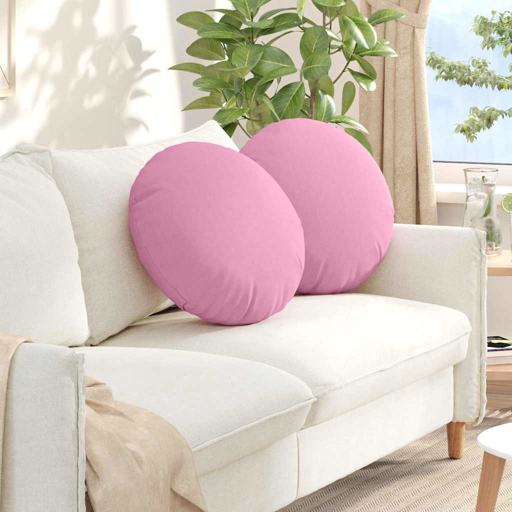 Zitkussens 2 pcs Roze Ø50 x 19 cm Stof is nu te koop bij PeponiXL, paradijselijk wonen!