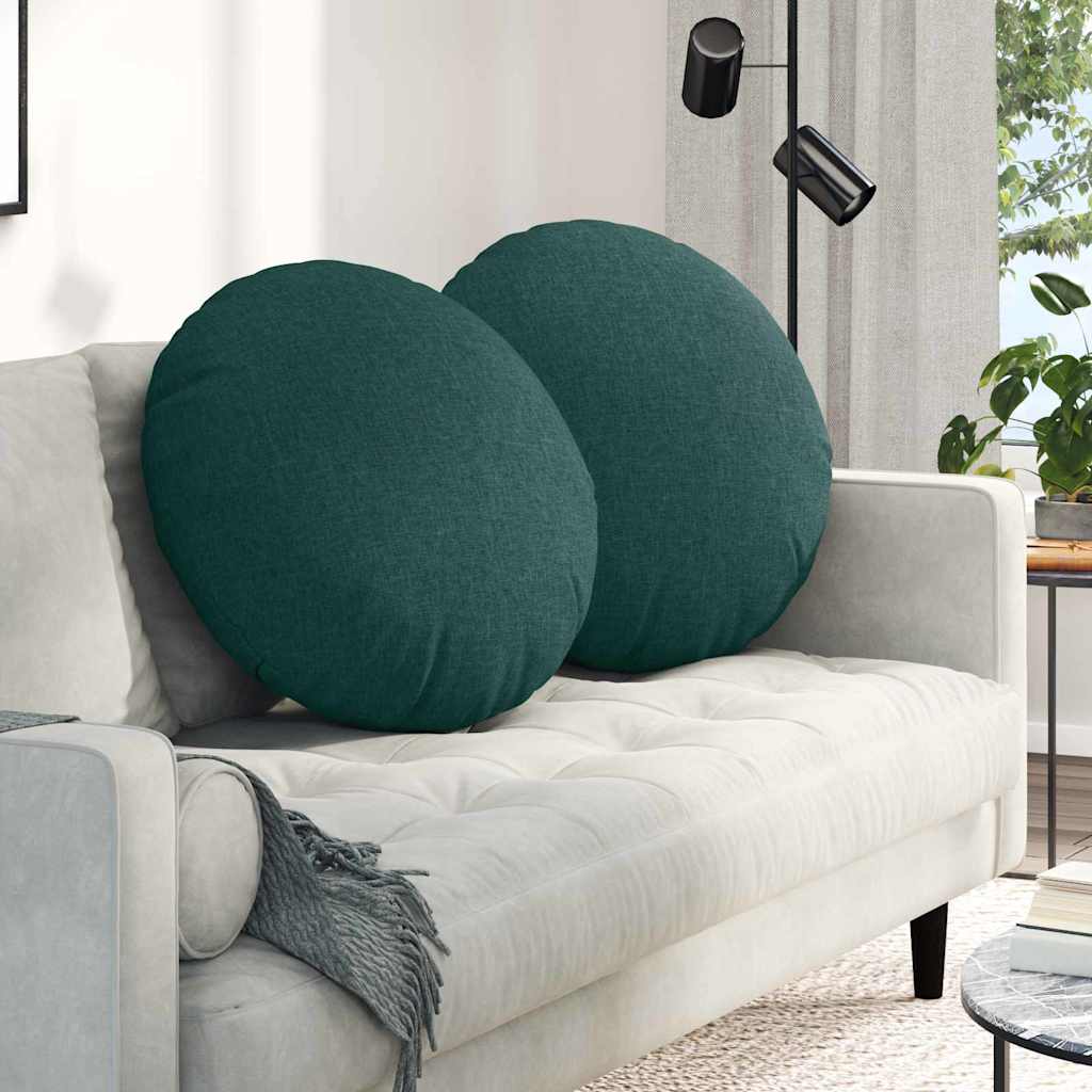 Zitkussens 2 pcs Donkergroen Ø60 x 21 cm Stof is nu te koop bij PeponiXL, paradijselijk wonen!