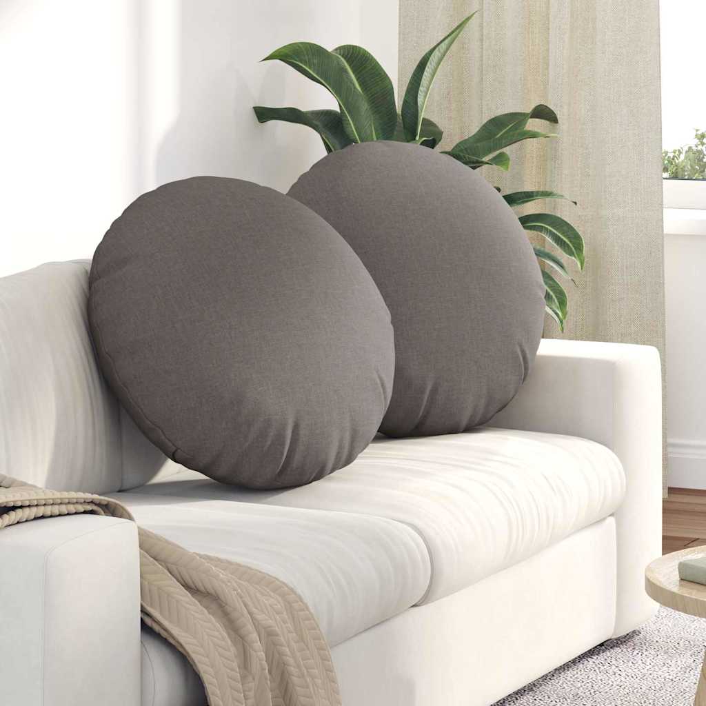 Zitkussens 2 pcs Taupe Ø80 x 29 cm Stof is nu te koop bij PeponiXL, paradijselijk wonen!