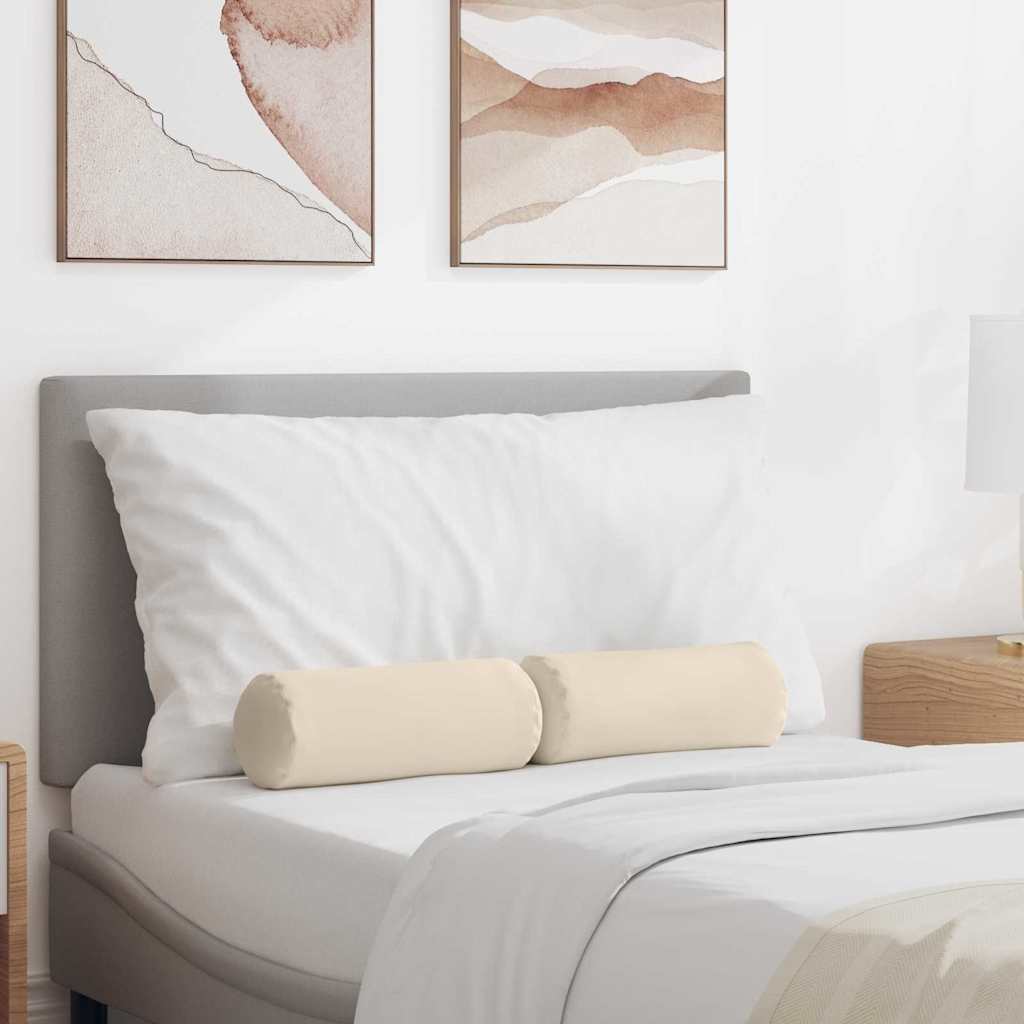 Bolster Kussens 2 stuks Beige Ø 15 x 40 cm Microvezel Stof is nu te koop bij PeponiXL, paradijselijk wonen!