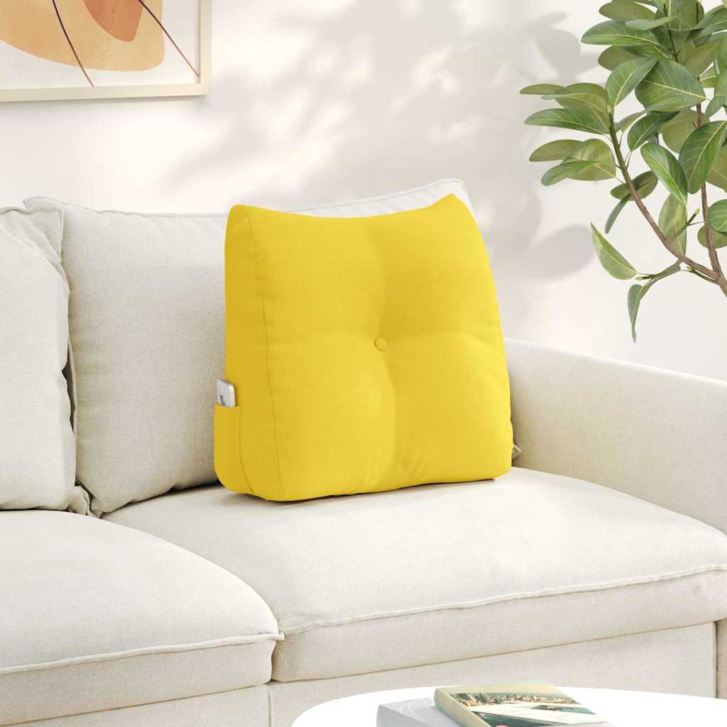 Rugkussen Lichtgeel 45 x 24 x 50 cm Stof is nu te koop bij PeponiXL, paradijselijk wonen!