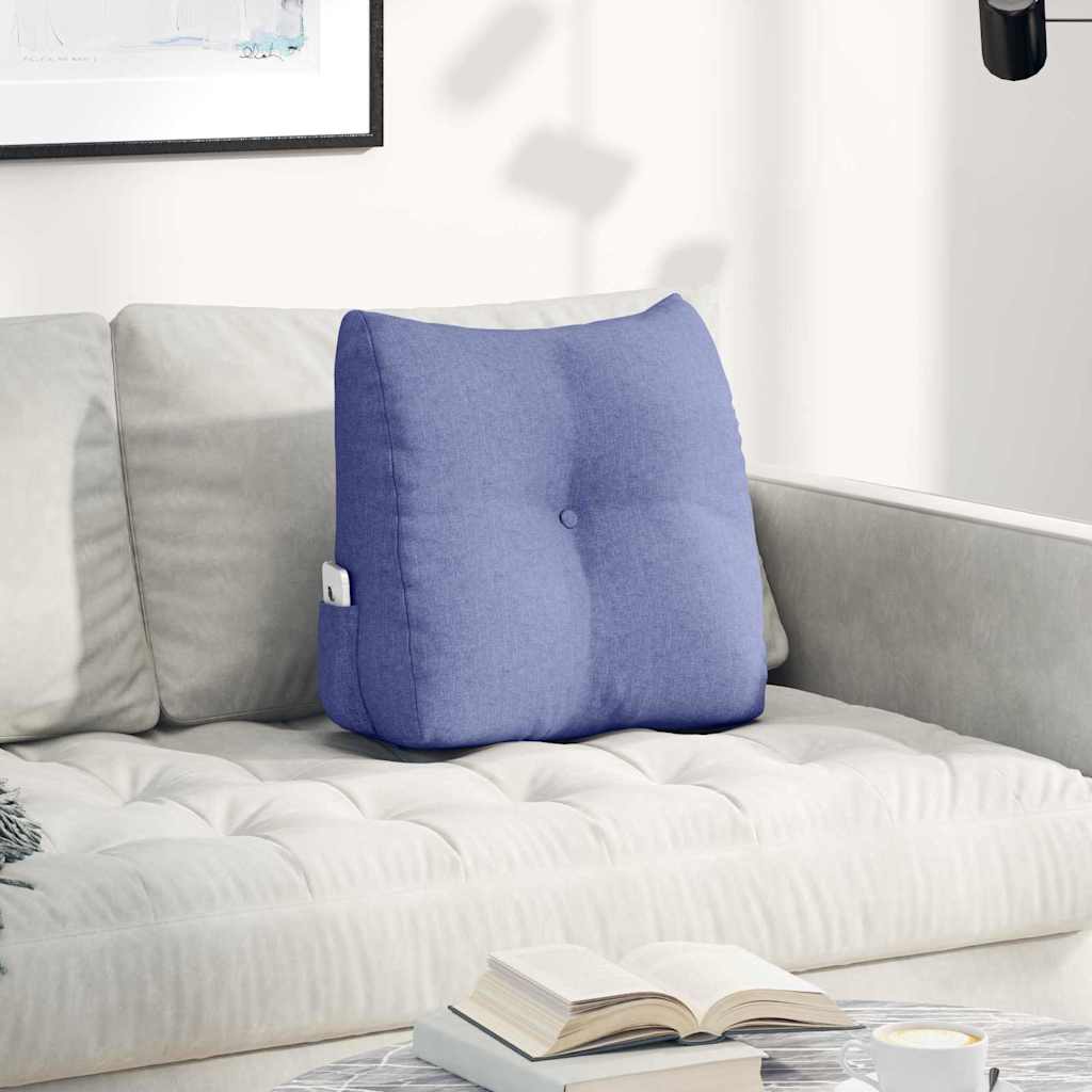 Rugkussen Jeans Blauw 45 x 24 x 50 cm Stof is nu te koop bij PeponiXL, paradijselijk wonen!