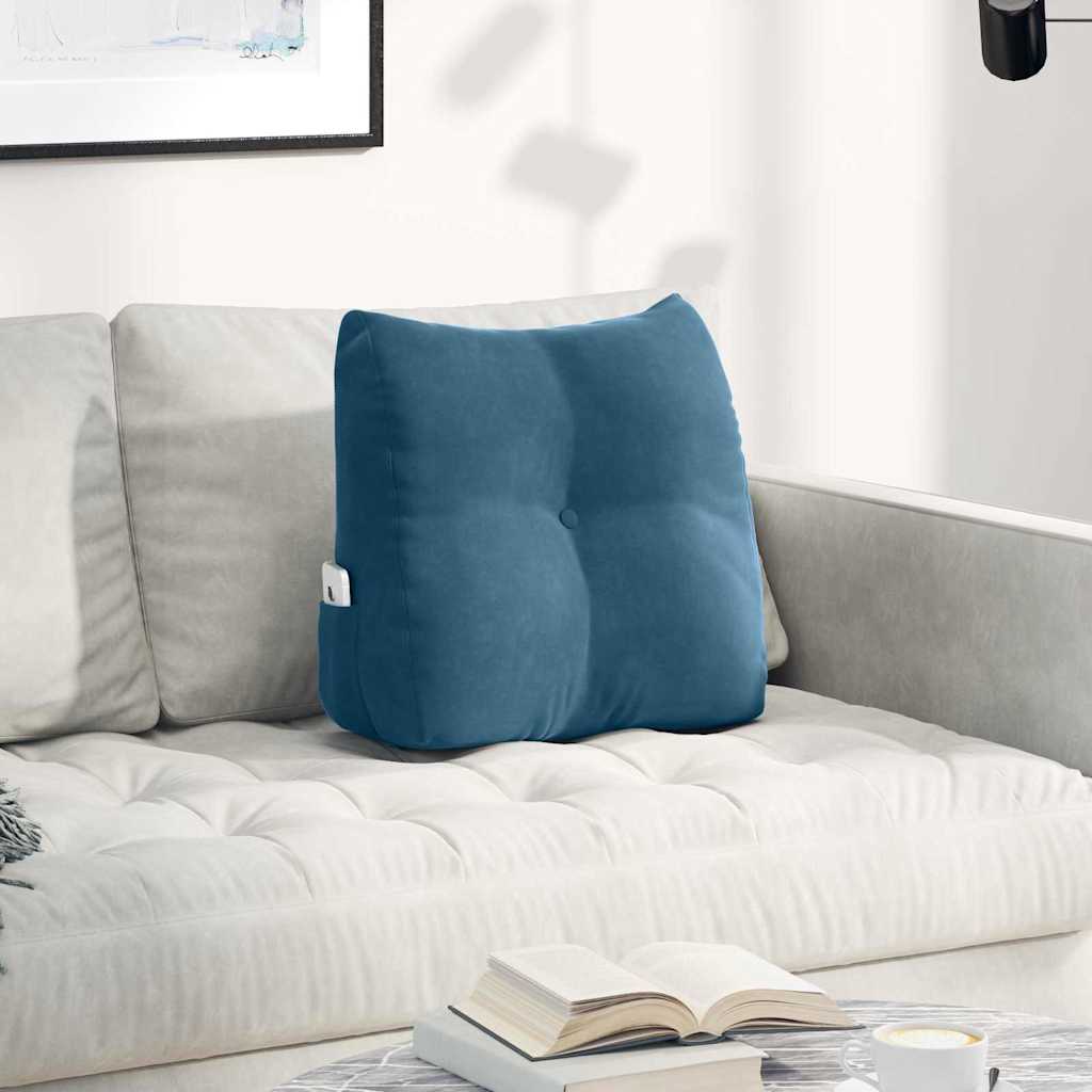 Rugkussen Blauw 45 x 24 x 50 cm Fluweel is nu te koop bij PeponiXL, paradijselijk wonen!
