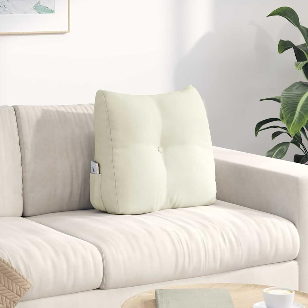 Rugkussen Crème 45 x 24 x 50 cm Fluweel is nu te koop bij PeponiXL, paradijselijk wonen!