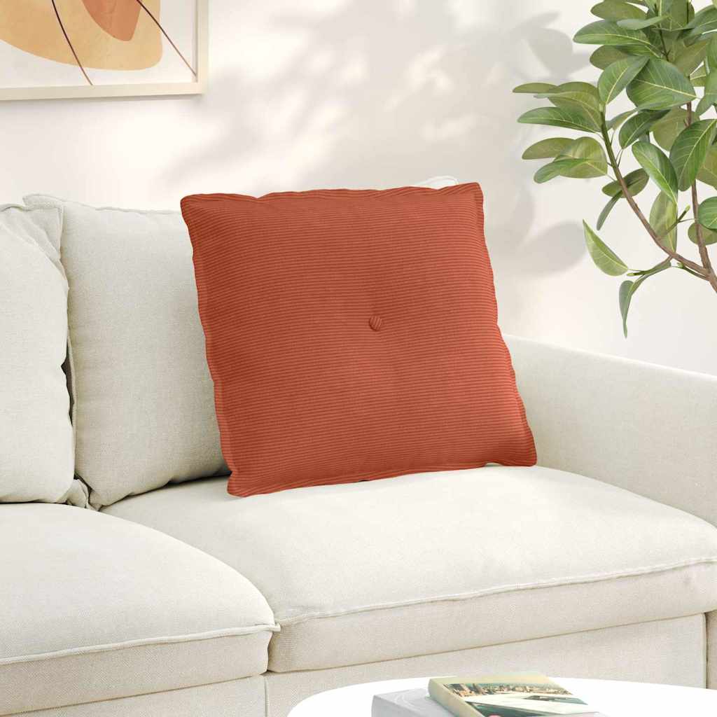 Rugkussen Rood-oranje 60 x 50 cm Cordstof is nu te koop bij PeponiXL, paradijselijk wonen!
