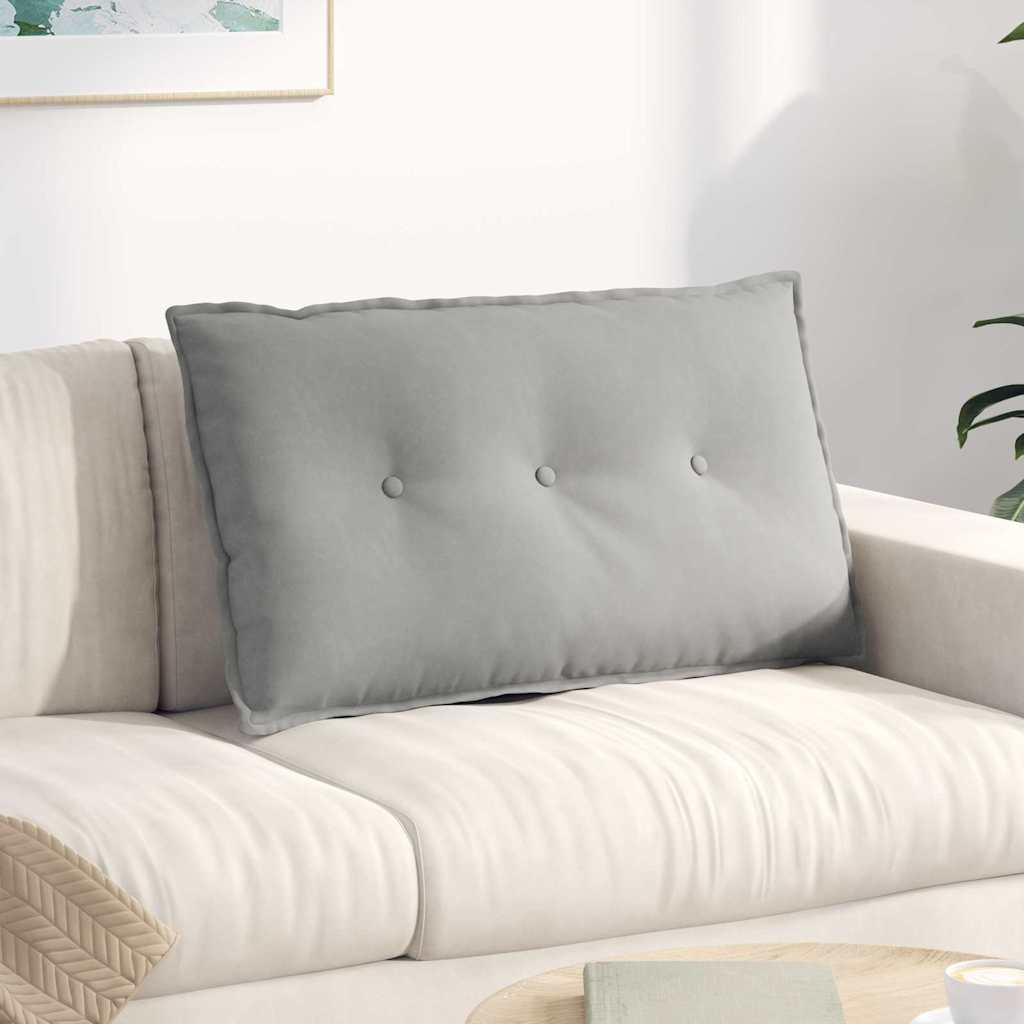 Rugkussen Lichtgrijs 80 x 50 cm Microvezel Stof is nu te koop bij PeponiXL, paradijselijk wonen!