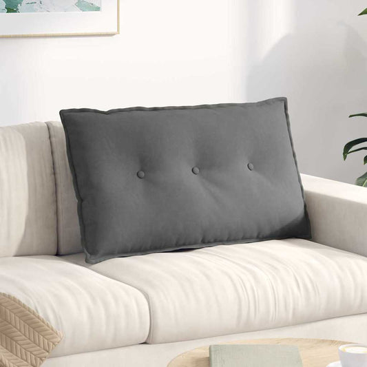 Rugkussen Donkergrijs 80 x 50 cm Microvezel Stof is nu te koop bij PeponiXL, paradijselijk wonen!