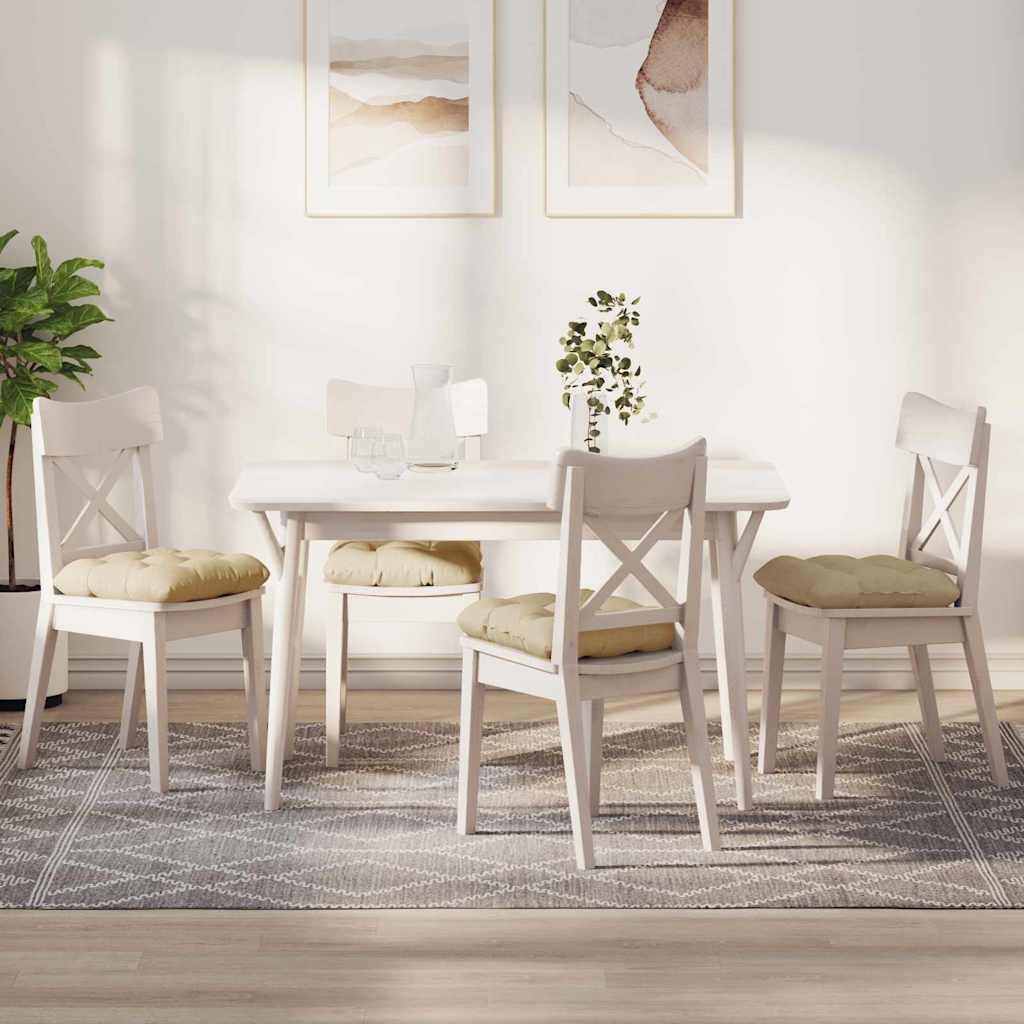 Zitkussens 4 pcs Crème 40 x 40 x 12 cm Stof is nu te koop bij PeponiXL, paradijselijk wonen!