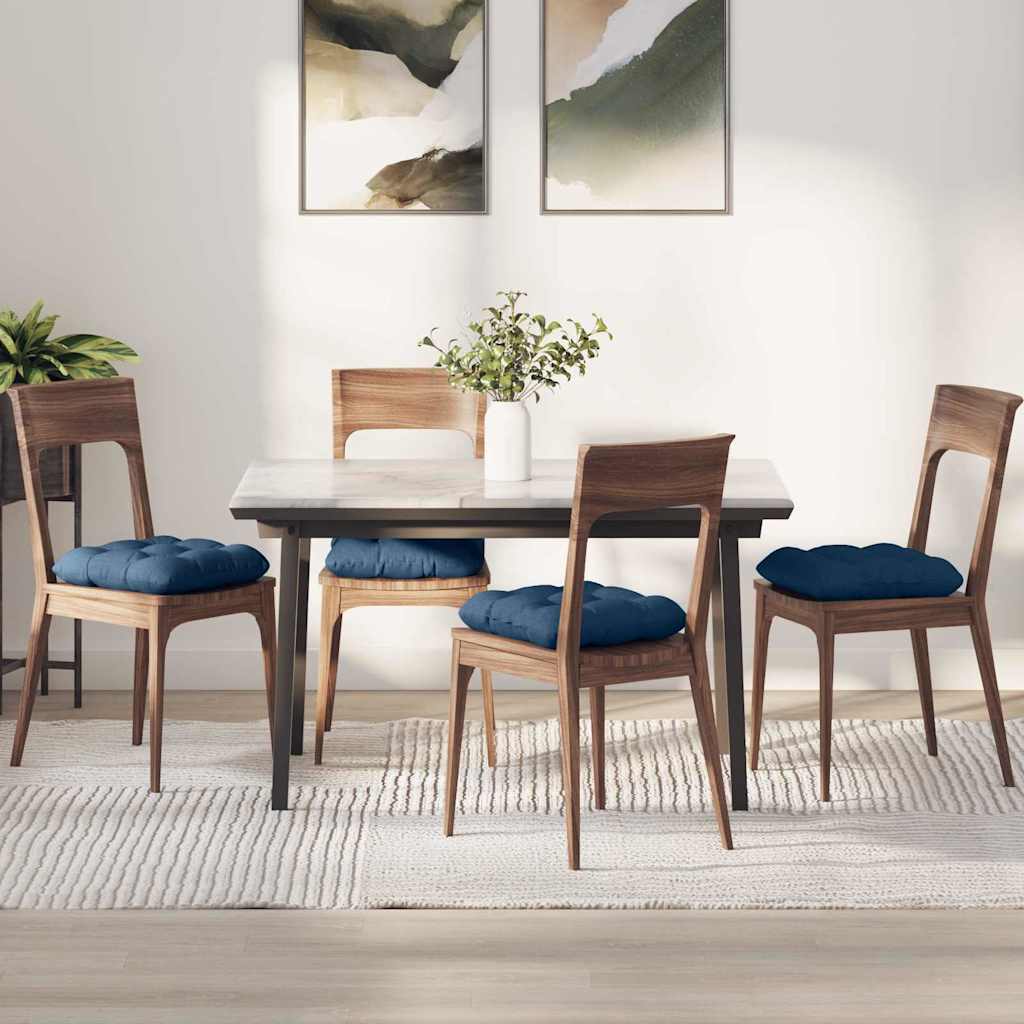 Zitkussens 4 pcs Blauw 40 x 40 x 12 cm Stof is nu te koop bij PeponiXL, paradijselijk wonen!