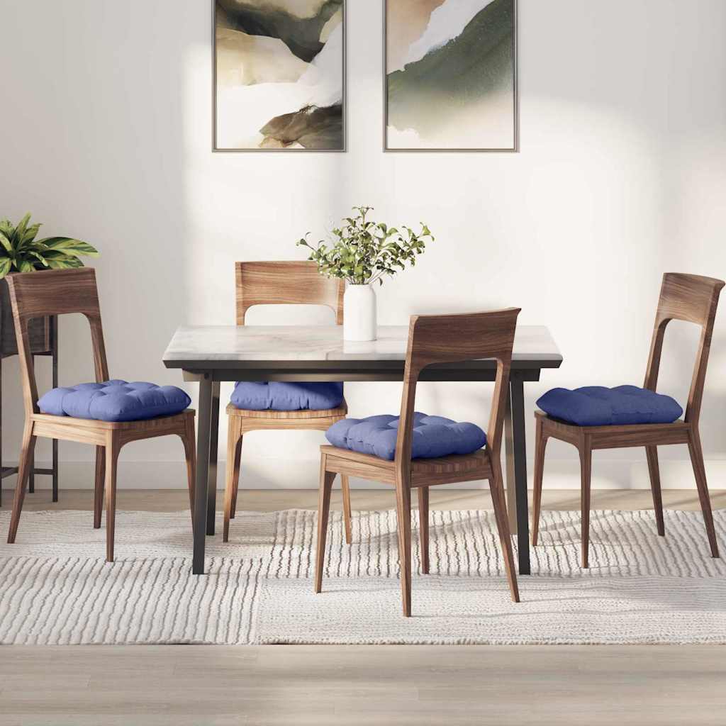 Zitkussens 4 pcs Jeans Blauw 40 x 40 x 12 cm Stof is nu te koop bij PeponiXL, paradijselijk wonen!