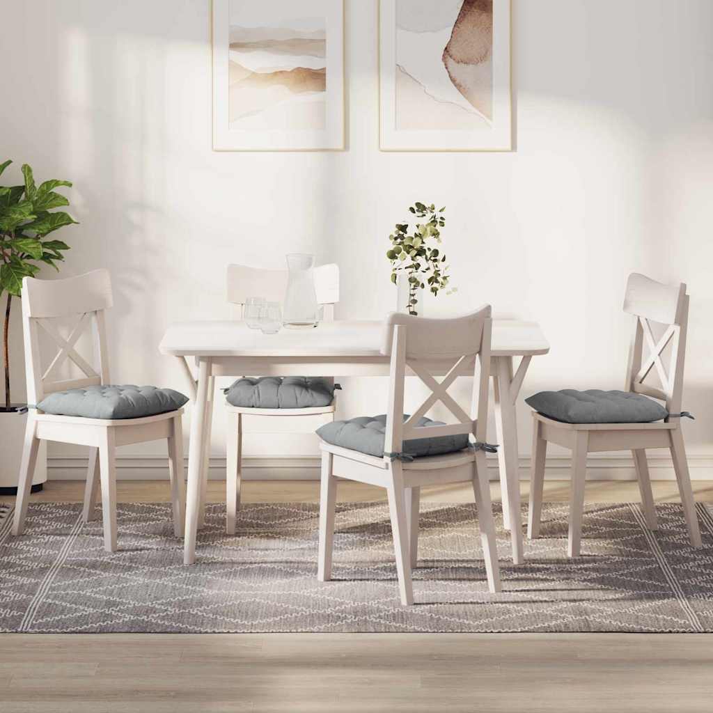 Zitkussens 4 pcs Lichtgrijs 40 x 40 x 6 cm Stof is nu te koop bij PeponiXL, paradijselijk wonen!