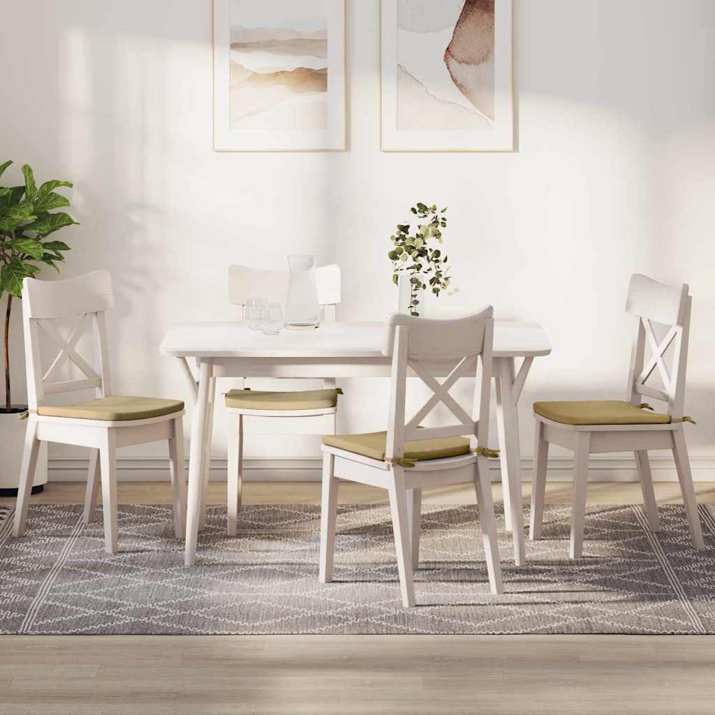 Zitkussens 4 pcs Grijs groen 40 x 40 x 3 cm Katoen Stof is nu te koop bij PeponiXL, paradijselijk wonen!