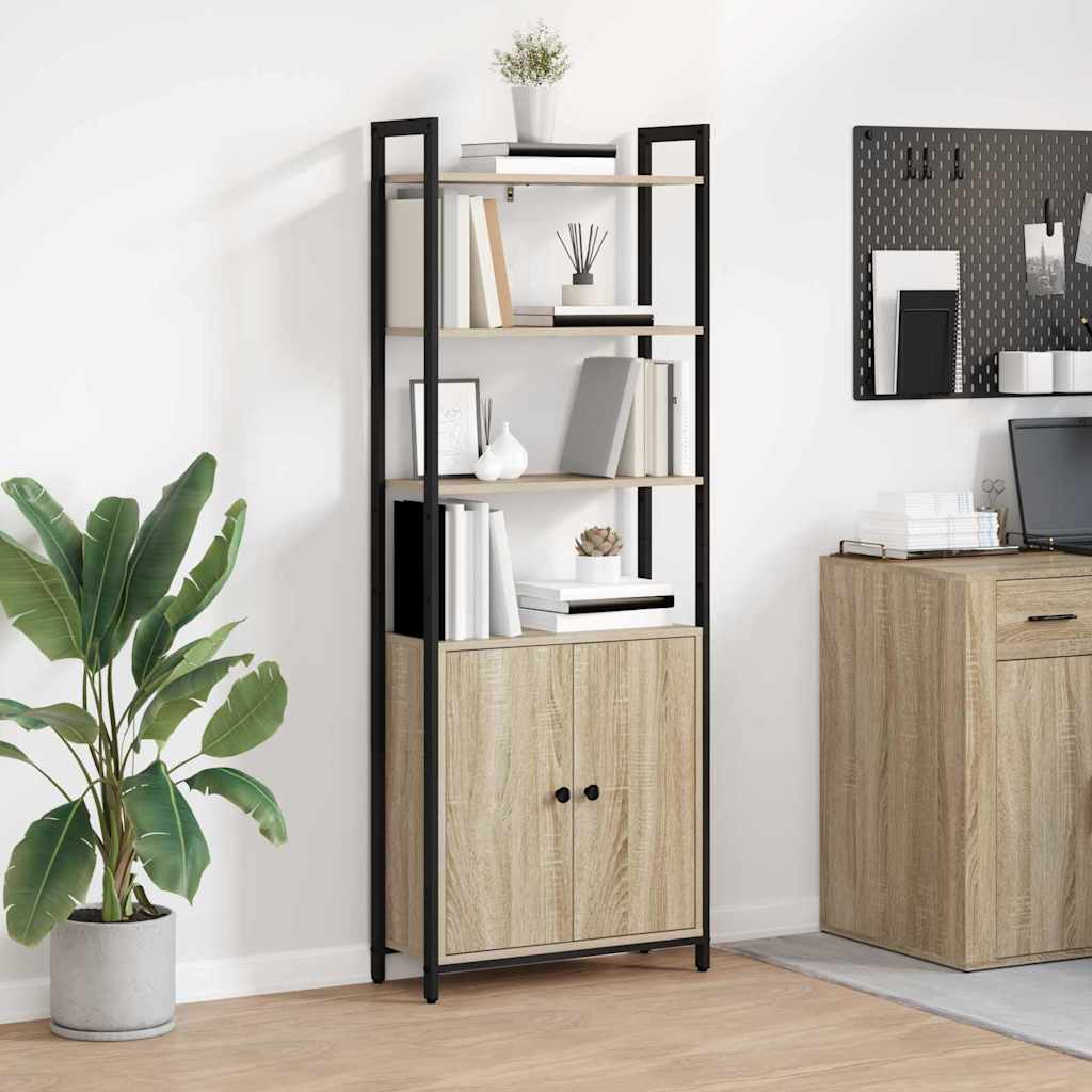 Boekenkast Sonoma Eiken 60 x 24 x 161 cm Bewerkt hout is nu te koop bij PeponiXL, paradijselijk wonen!