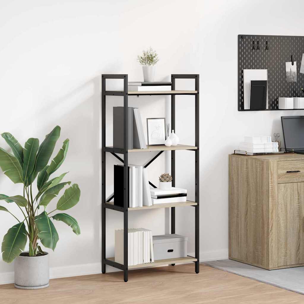 Boekenkast Sonoma Eiken 56 x 34 x 133,5 cm Bewerkt hout is nu te koop bij PeponiXL, paradijselijk wonen!