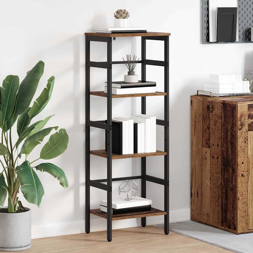 Boekenkast Oud Hout 40 x 29,5 x 115 cm Bewerkt hout is nu te koop bij PeponiXL, paradijselijk wonen!