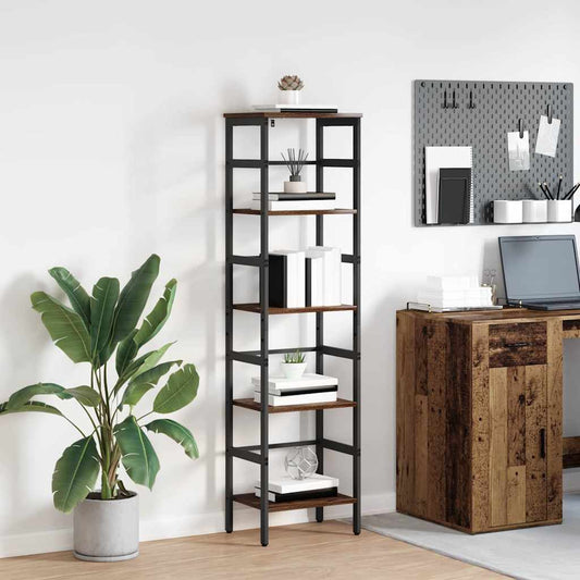 Boekenkast Oud Hout 40 x 29,5 x 149 cm Bewerkt hout is nu te koop bij PeponiXL, paradijselijk wonen!