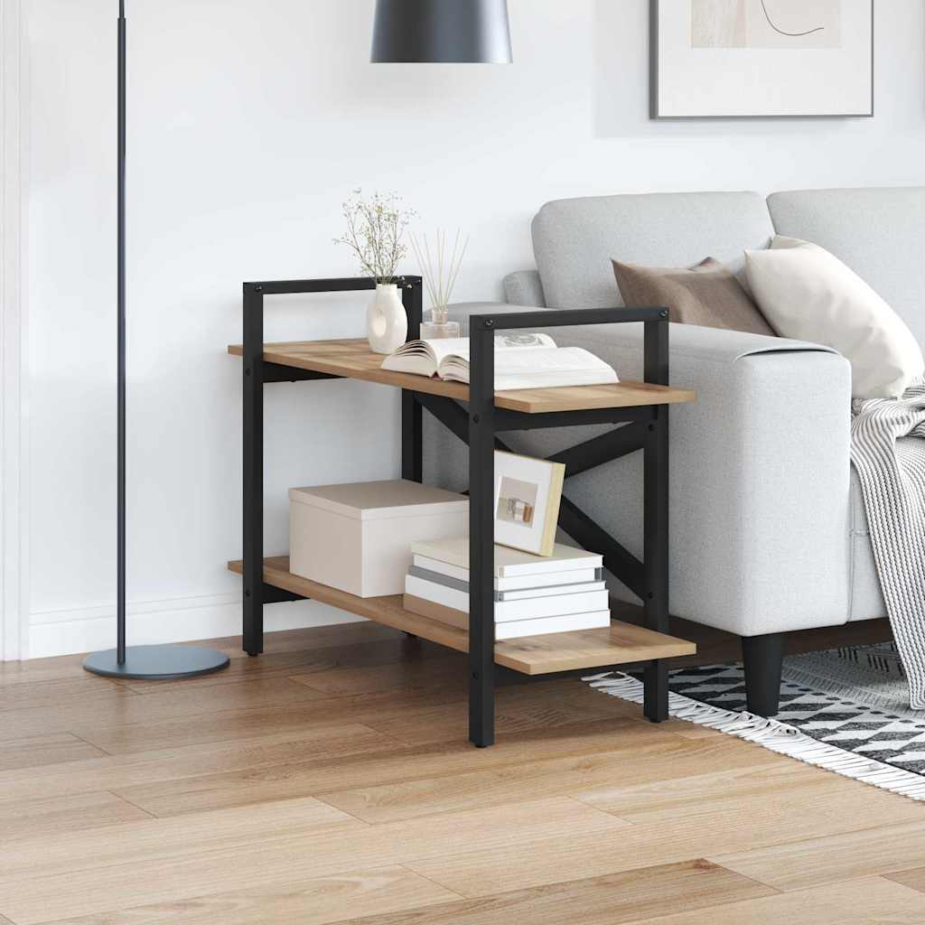 Boekenkast Artisan Eiken 100 x 33,5 x 64 cm Bewerkt hout is nu te koop bij PeponiXL, paradijselijk wonen!