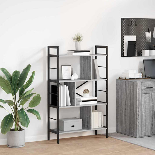 Boekenkast Grijs Sonoma 75 x 30 x 123,5 cm Bewerkt hout is nu te koop bij PeponiXL, paradijselijk wonen!