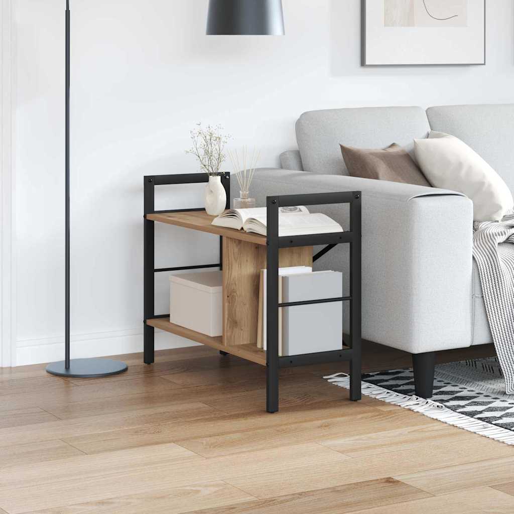 Boekenkast Artisan Eiken 75 x 30 x 58,5 cm Bewerkt hout is nu te koop bij PeponiXL, paradijselijk wonen!