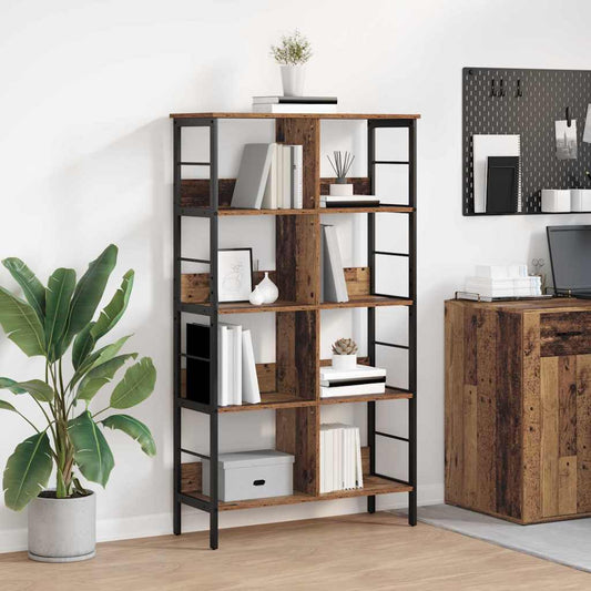 Boekenkast Oud Hout 82 x 32 x 144,5 cm Bewerkt hout is nu te koop bij PeponiXL, paradijselijk wonen!