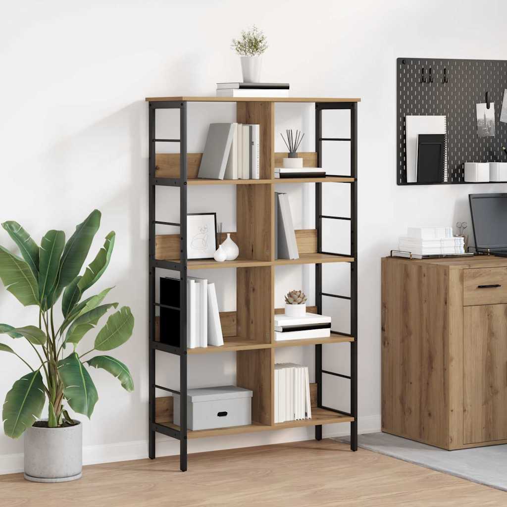 Boekenkast Artisan Eiken 82 x 32 x 144,5 cm Bewerkt hout is nu te koop bij PeponiXL, paradijselijk wonen!