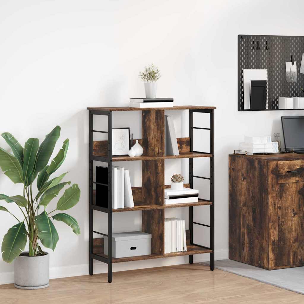 Boekenkast Gerookt eiken 82 x 32 x 112 cm Bewerkt hout is nu te koop bij PeponiXL, paradijselijk wonen!