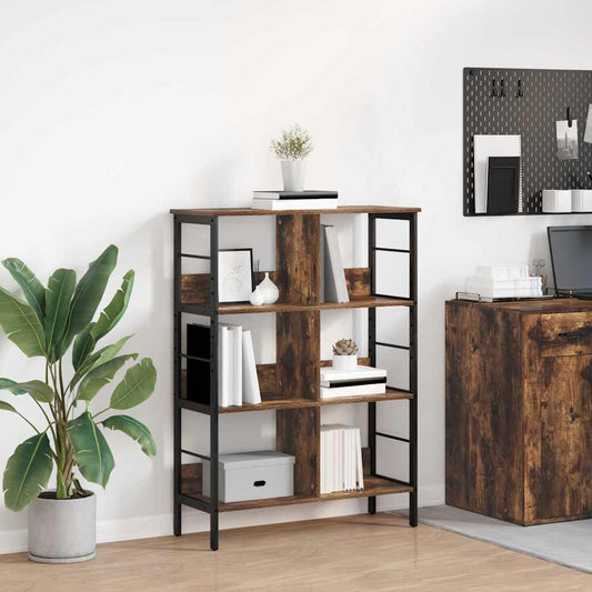 Boekenkast Gerookt eiken 82 x 32 x 112 cm Bewerkt hout is nu te koop bij PeponiXL, paradijselijk wonen!