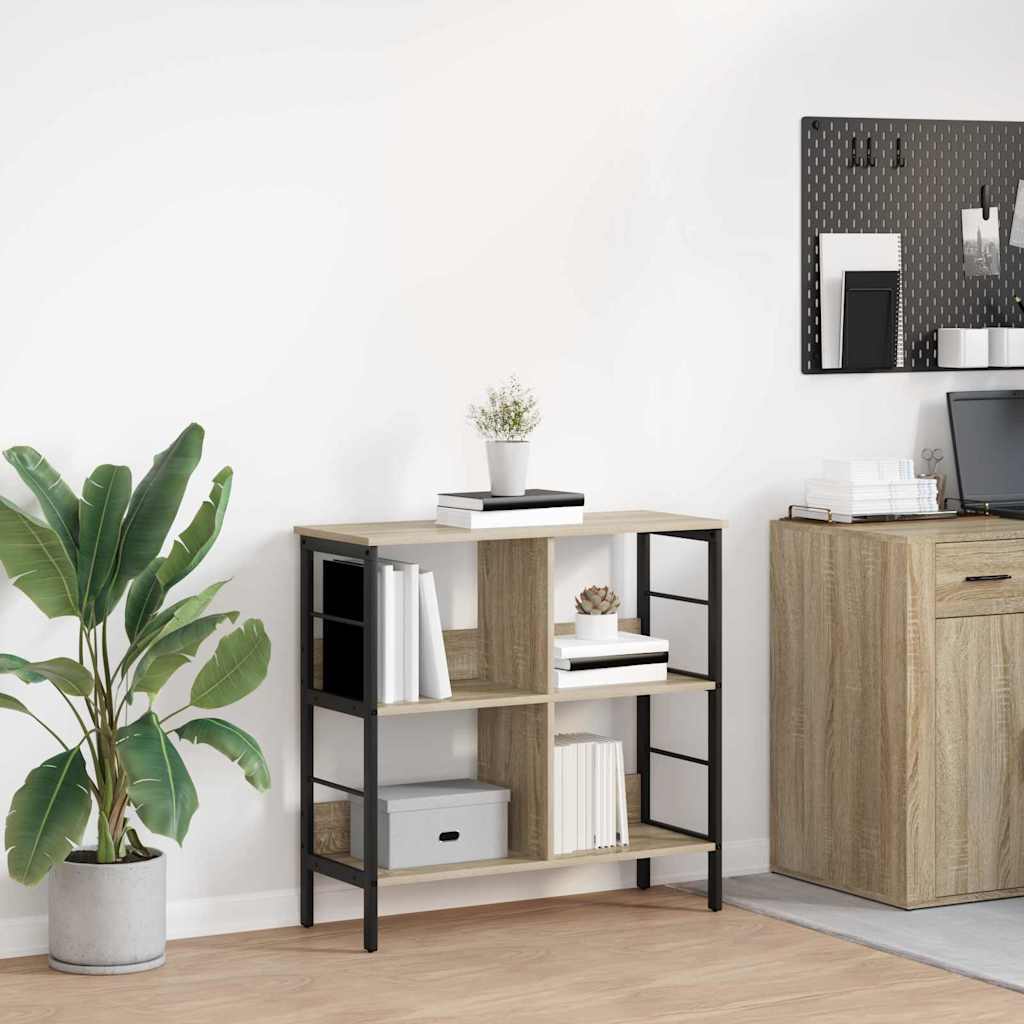 Boekenkast Sonoma Eiken 82 x 32 x 79 cm Bewerkt hout is nu te koop bij PeponiXL, paradijselijk wonen!