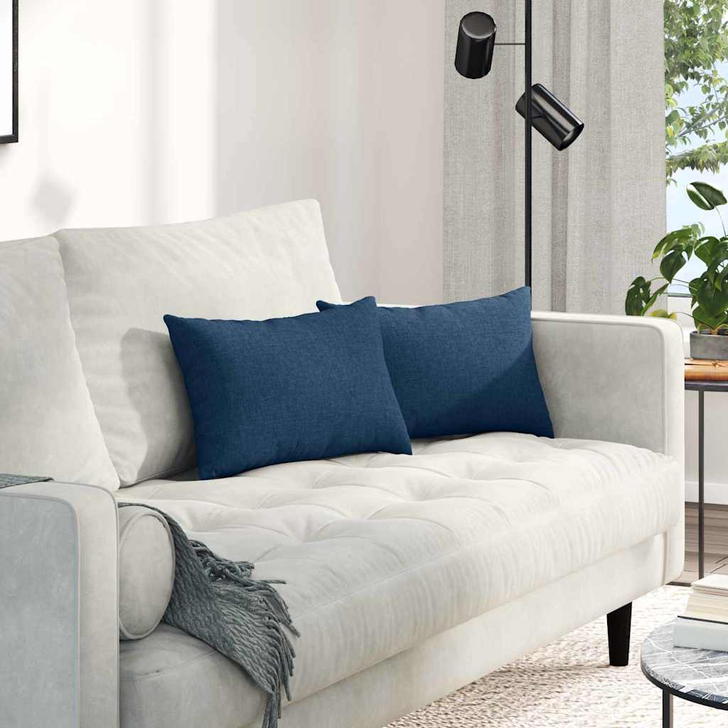 Sofa Kussens 2 pcs Blauw 50 x 30 cm Stof is nu te koop bij PeponiXL, paradijselijk wonen!