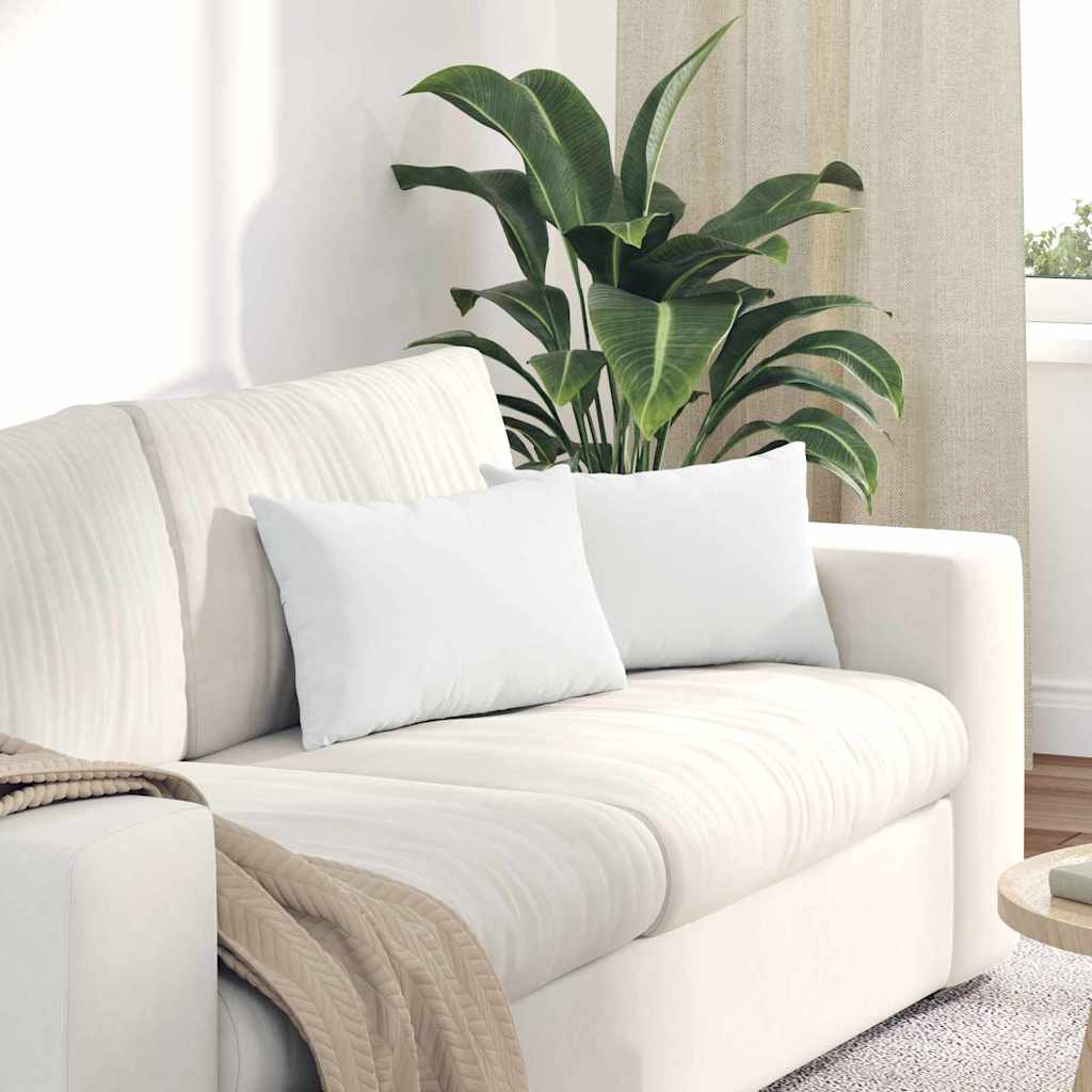 Sofa Kussens 2 pcs Wit 50 x 30 cm Stof is nu te koop bij PeponiXL, paradijselijk wonen!