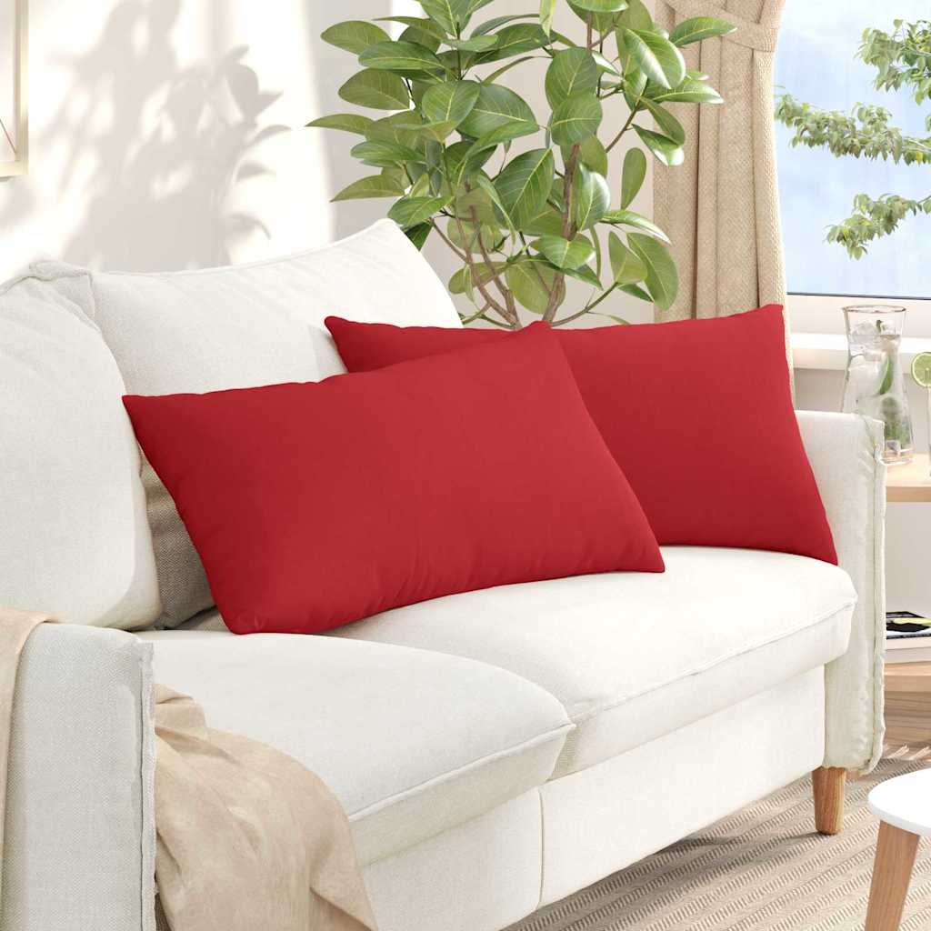 Sofa Kussens 2 pcs Rood 80 x 40 cm Stof is nu te koop bij PeponiXL, paradijselijk wonen!