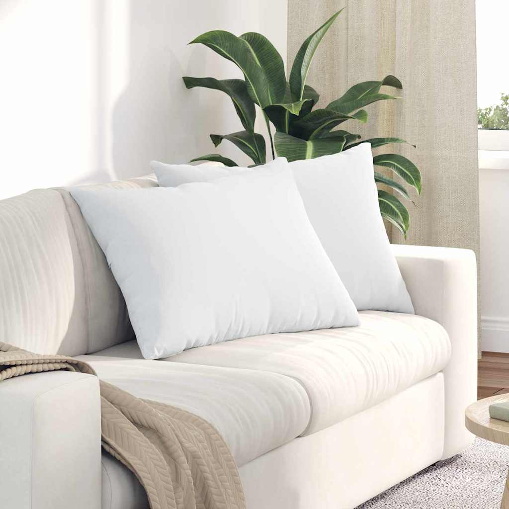 Sofa Kussens 2 pcs Wit 70 x 50 cm Stof is nu te koop bij PeponiXL, paradijselijk wonen!