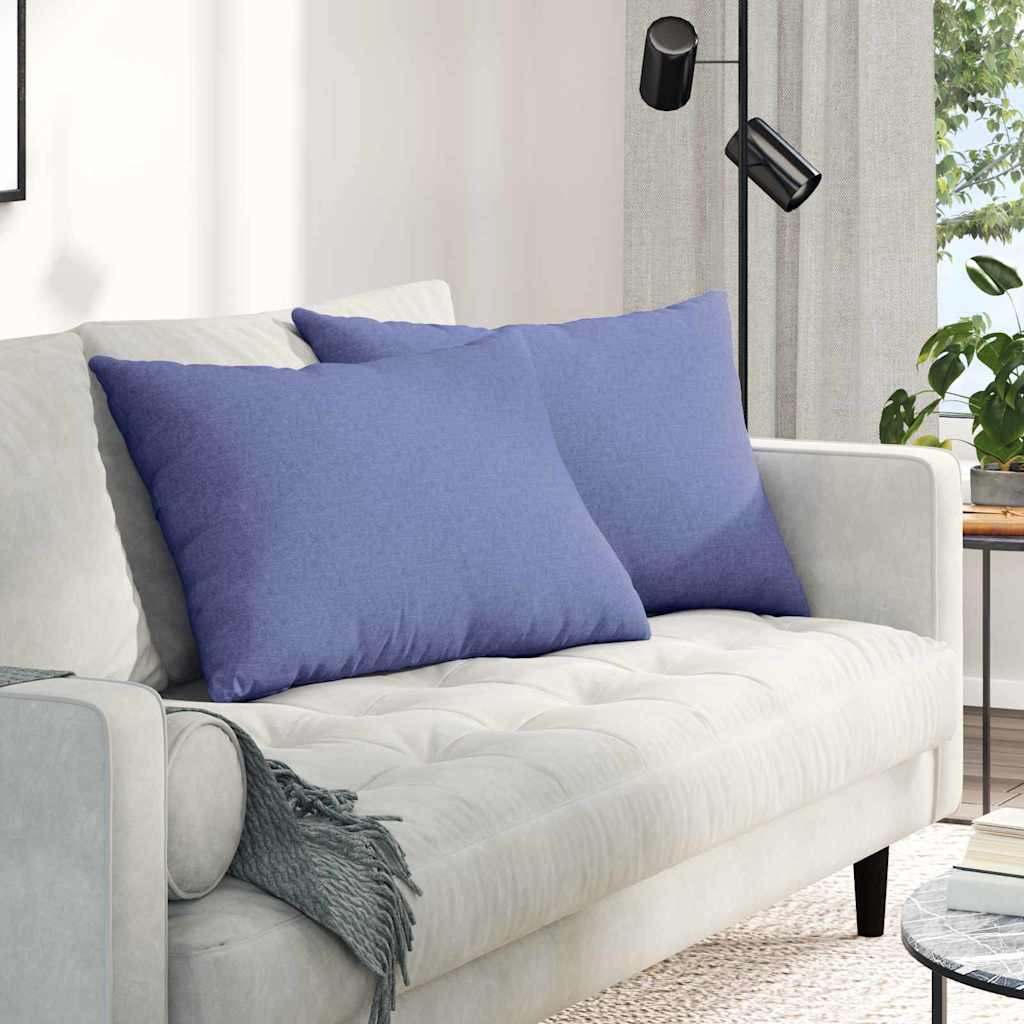 Sofa Kussens 2 pcs Jeans Blauw 70 x 50 cm Stof is nu te koop bij PeponiXL, paradijselijk wonen!