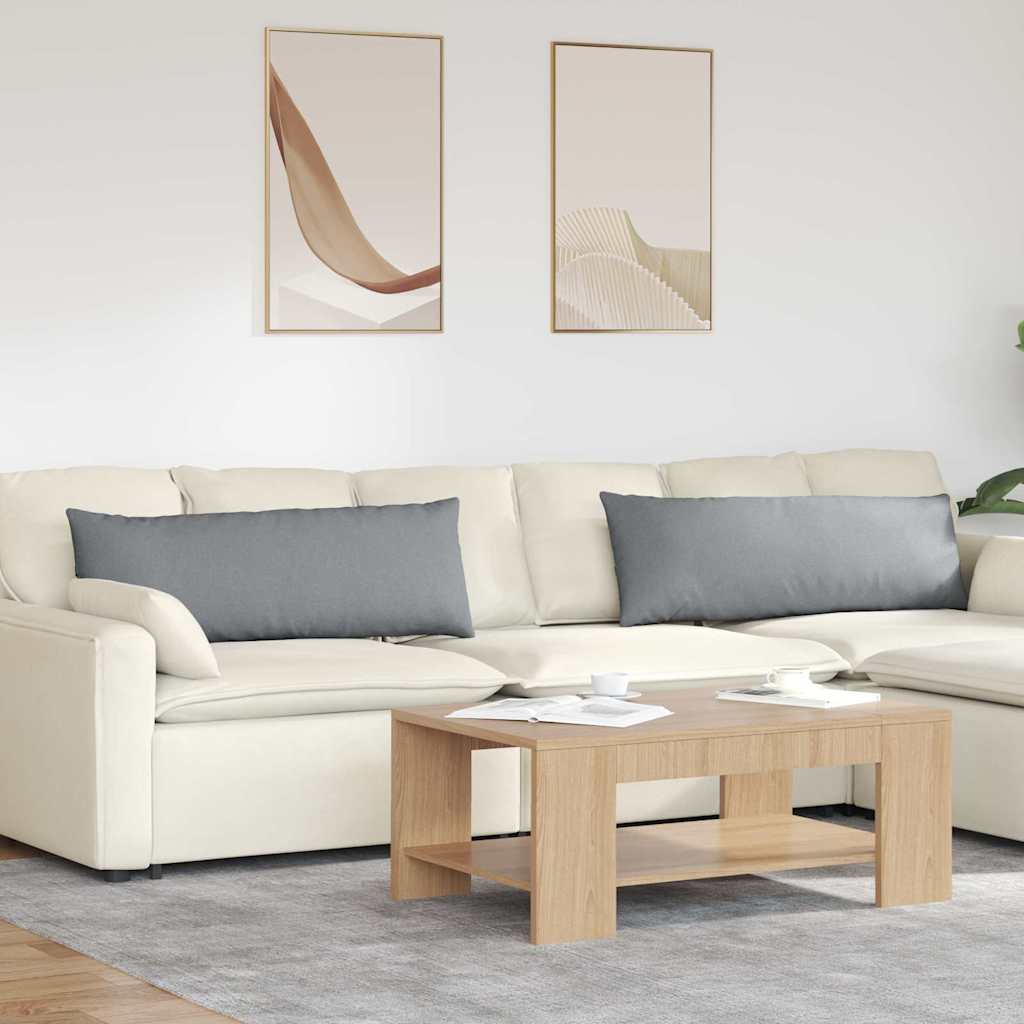 Sofa Kussens 2 pcs Lichtgrijs 120 x 40 cm Stof is nu te koop bij PeponiXL, paradijselijk wonen!