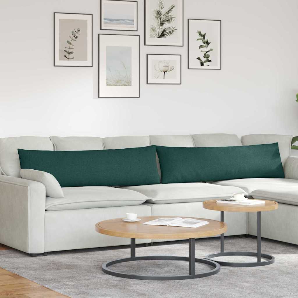 Sofa Kussens 2 pcs Donkergroen 145 x 40 cm Stof is nu te koop bij PeponiXL, paradijselijk wonen!