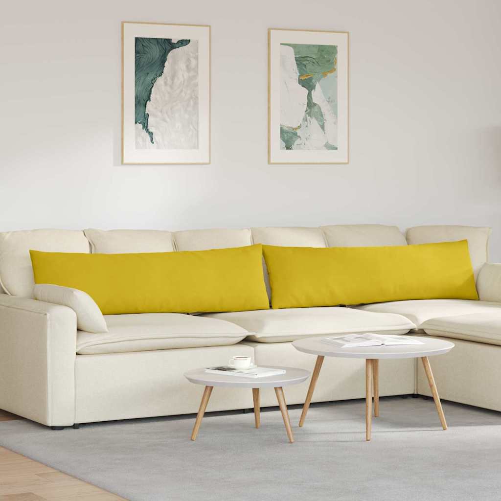 Sofa Kussens 2 stuks Geel 145 x 40 cm Cordstof is nu te koop bij PeponiXL, paradijselijk wonen!