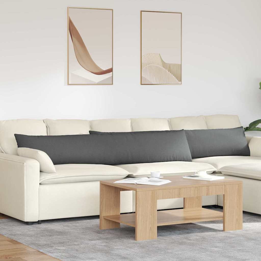 Sofa Kussens 2 pcs Donkergrijs 200 x 40 cm Stof is nu te koop bij PeponiXL, paradijselijk wonen!